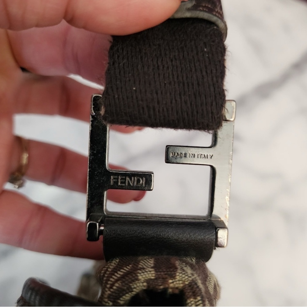 Authentic Fendi Brown Crossbody Bag with Iconic Logo - Picture 9 of 13